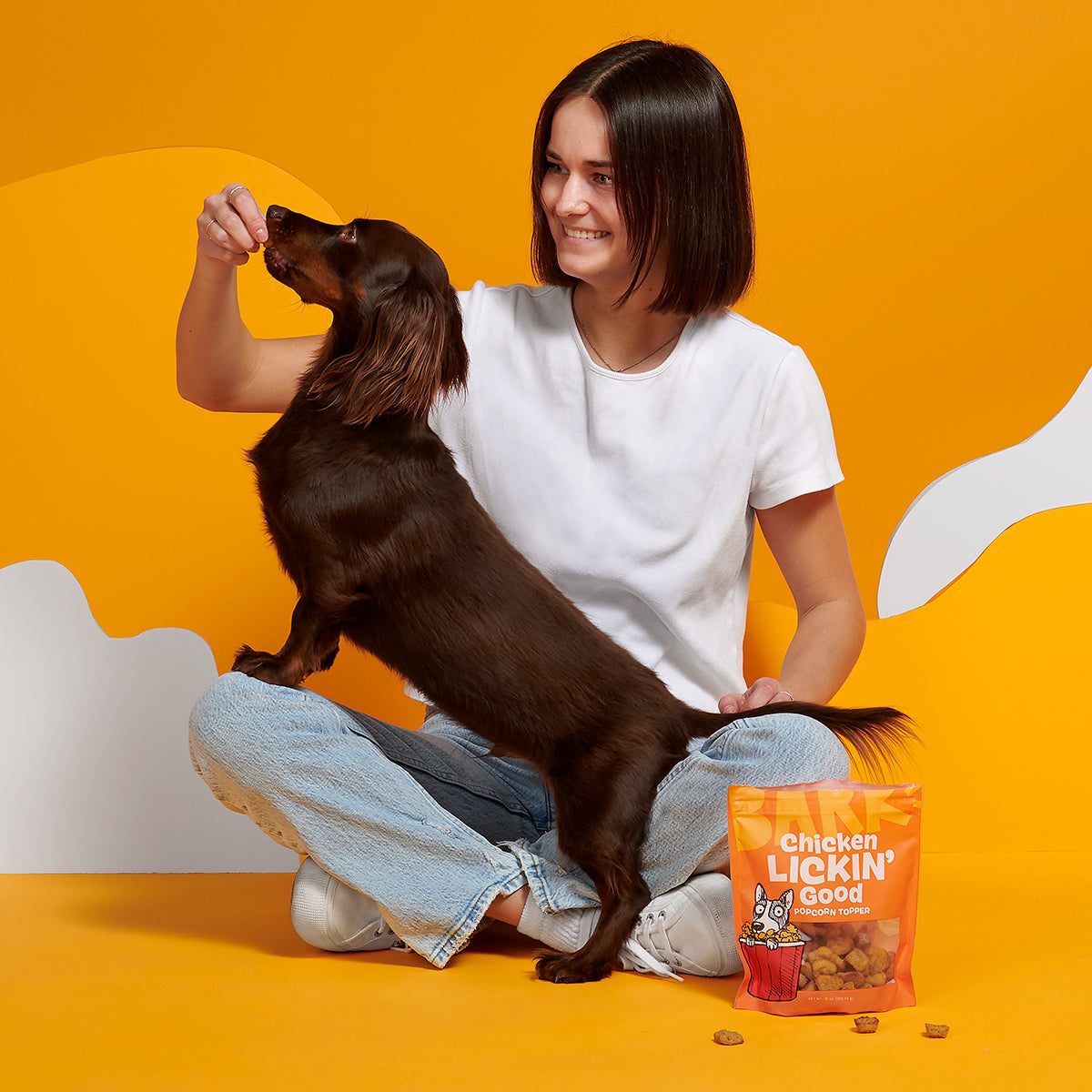 Chicken Lickin' Good Popcorn Dog Food Topper