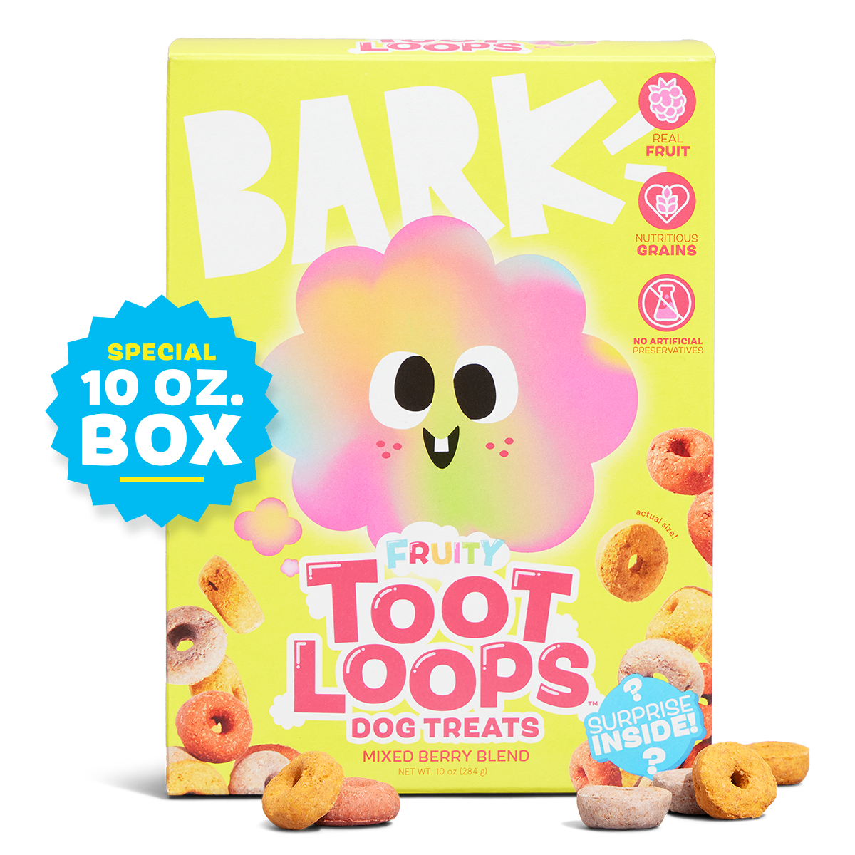 Fruity Toot Loops™ Crunchy Dog Treats - Mixed Berry Blend